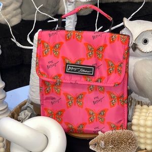 BETSEY JOHNSON Insulated Lunch Tote in Hot Pink